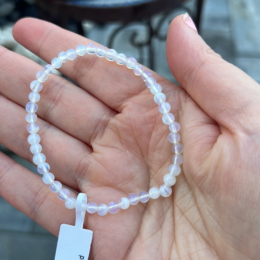 Opalite 4mm Beaded Bracelet